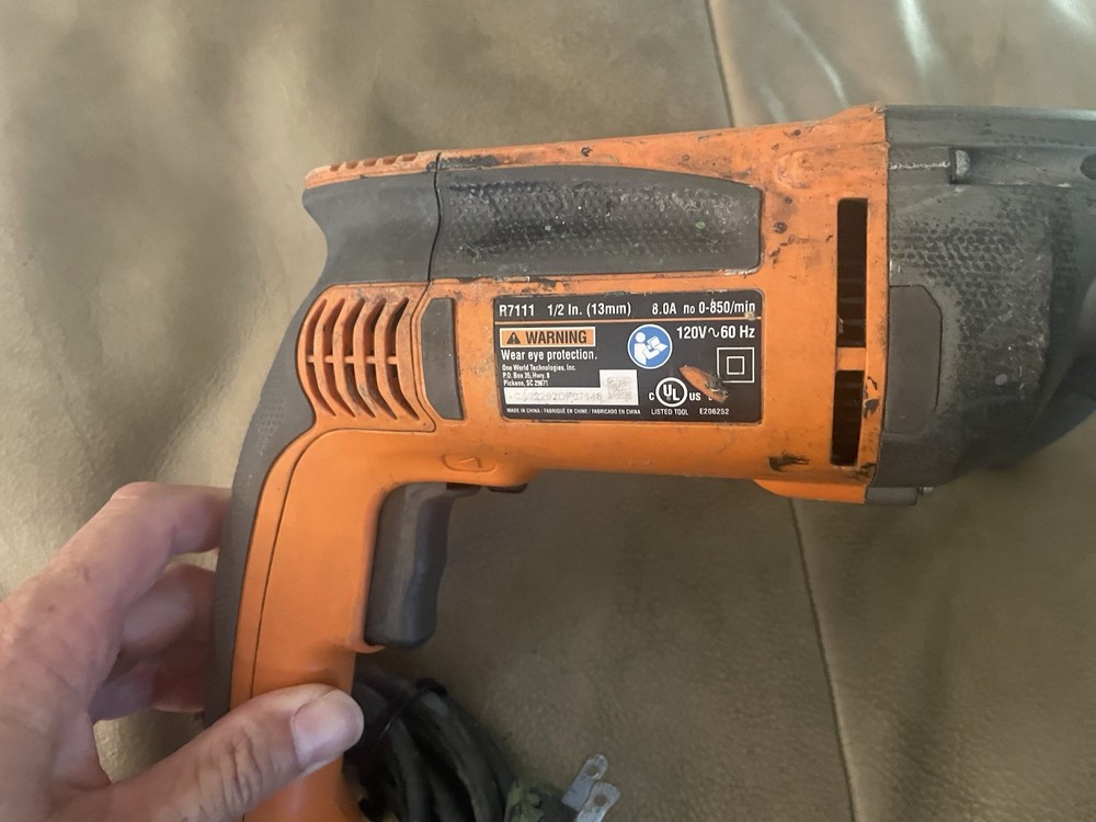 Ridgid R7111 1/2” Corded Variable Speed Drill Used