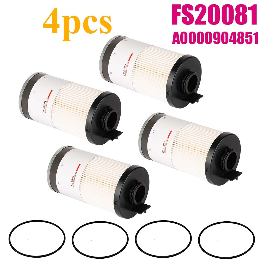 4 PACK FS20081 Fuel Filter Water Separator Replace A0000904851
