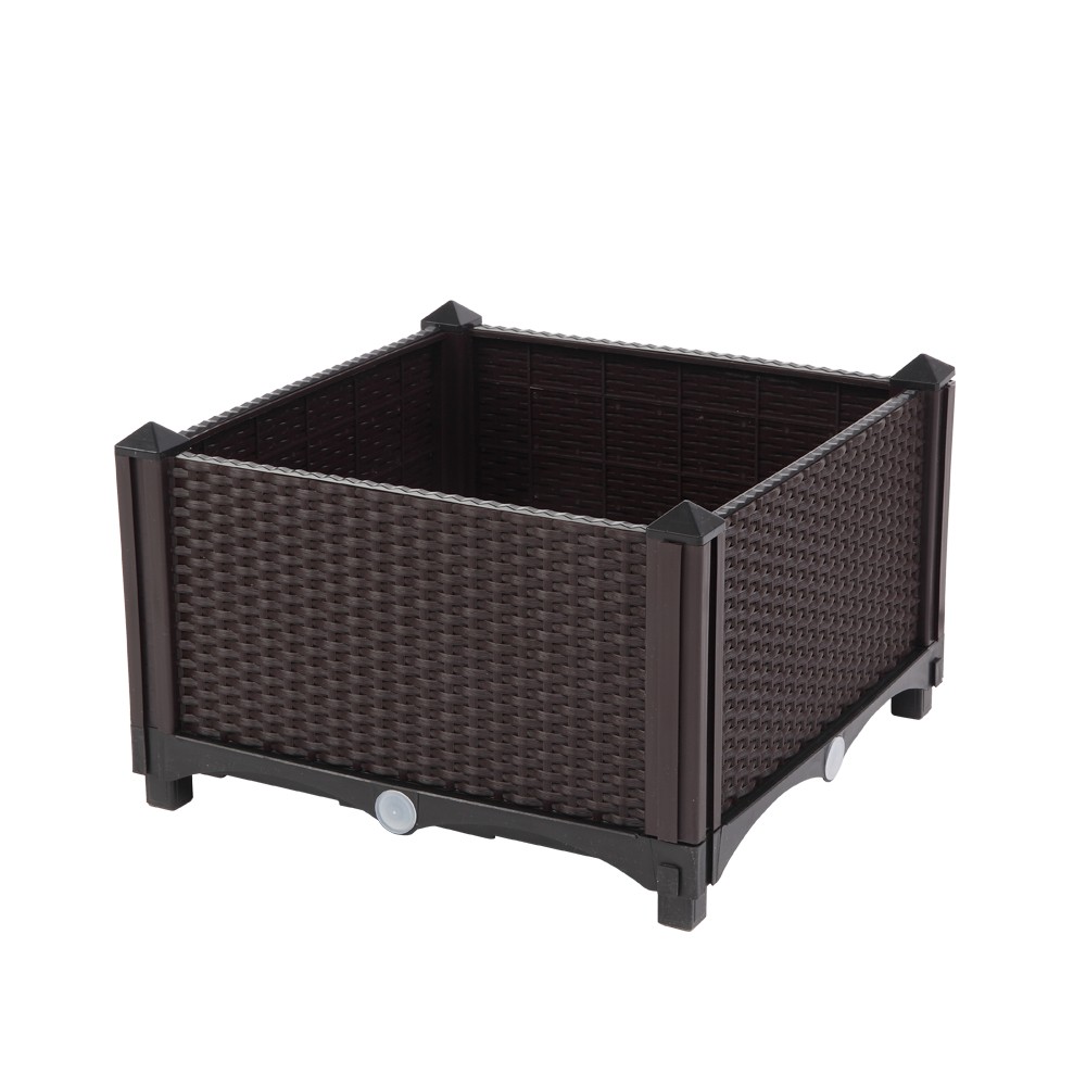 2Pcs Free Splicing Injection Planting Box Brown