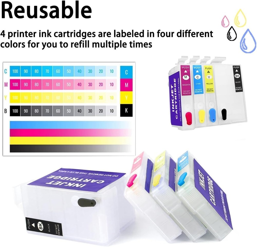 Refillable Sublimation Ink Cartridges for WF Printers - Environmentally Friendly
