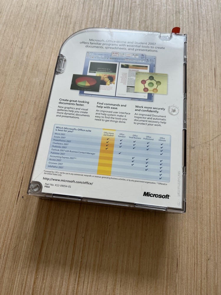 Microsoft Office 2007 Home And Student With Key Untested As Is