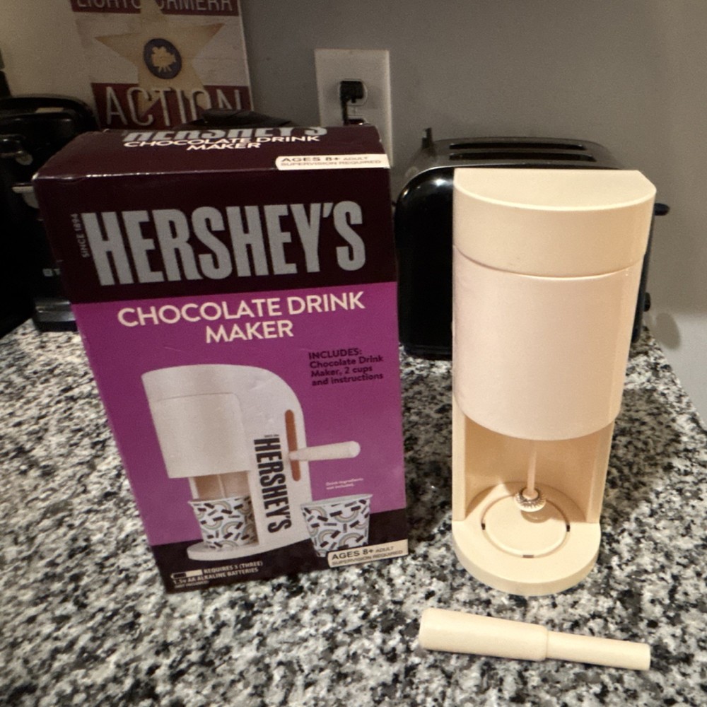 Hershey's Chocolate Drink Maker Manual Beige Plastic Model with Box