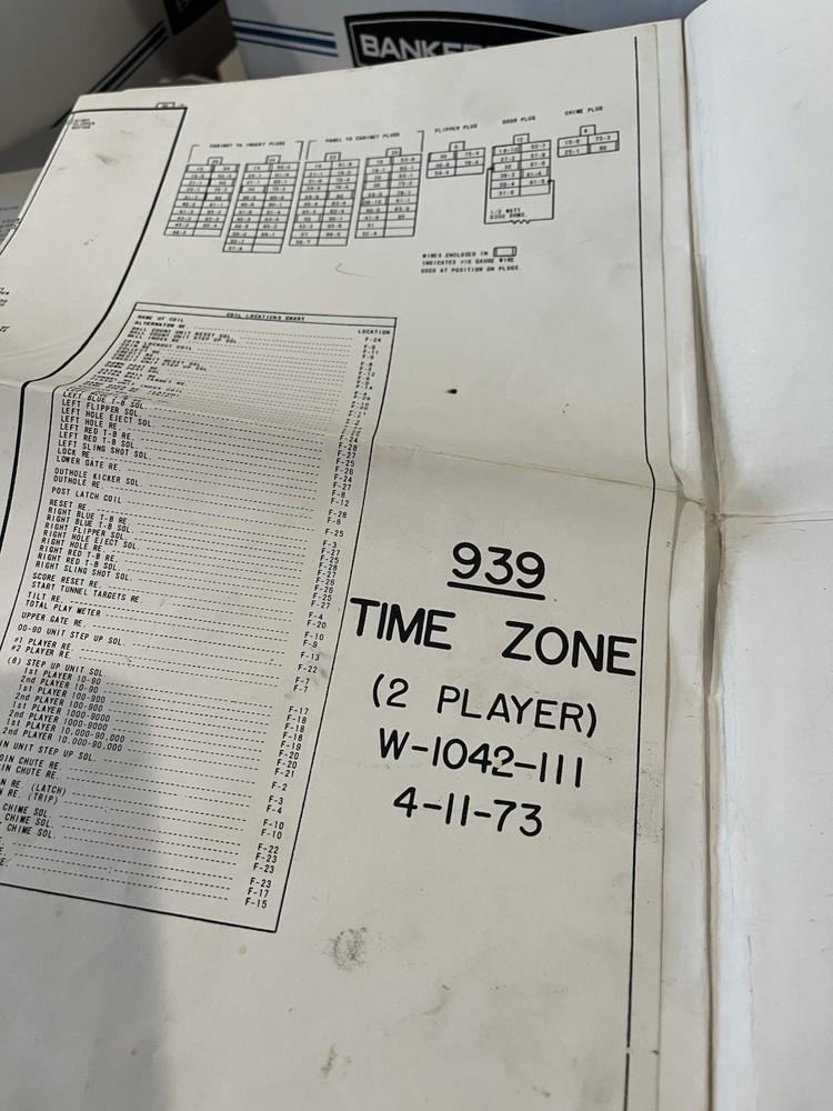 Time Zone Pinball Schematic & Installation & General Game Operation Procedures