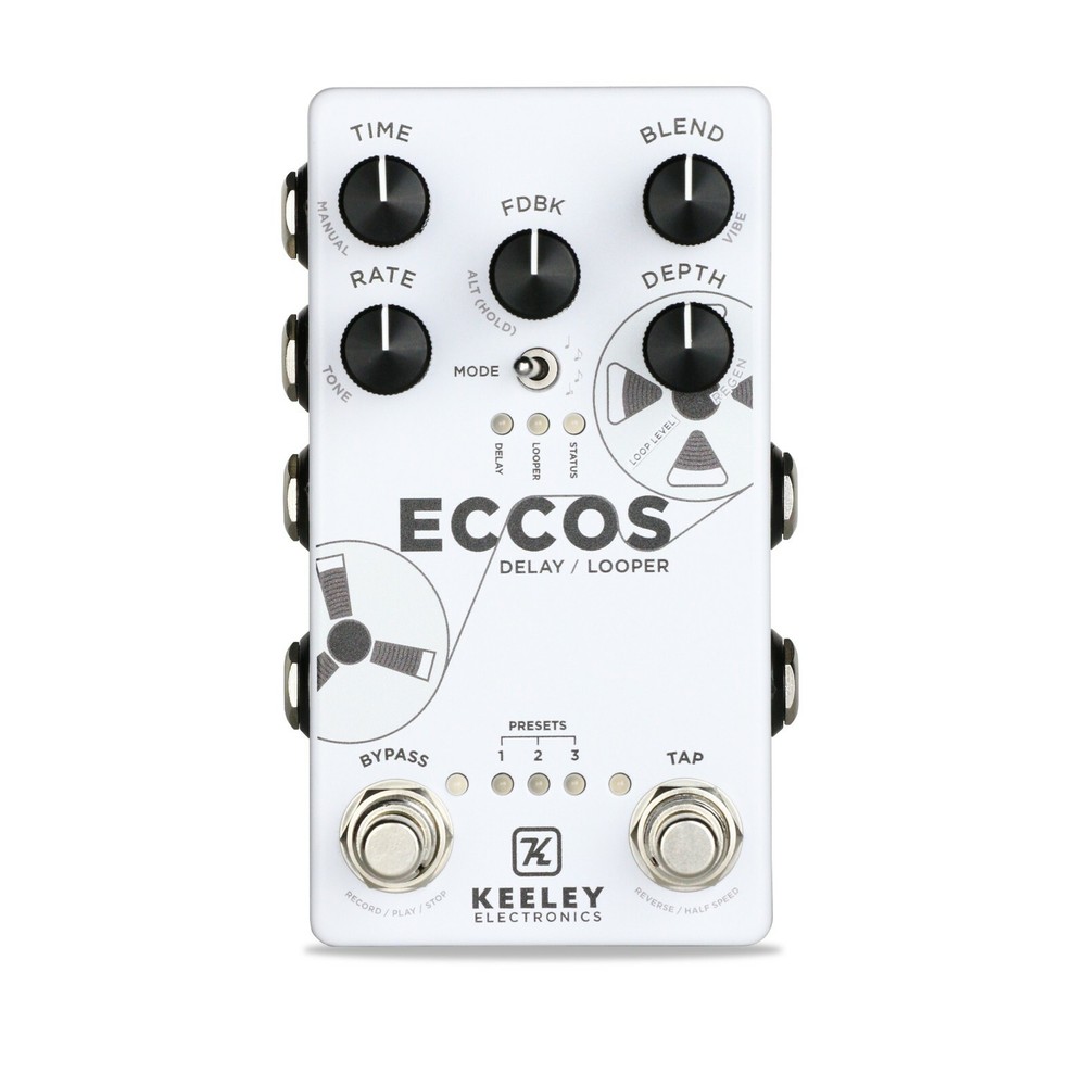 New Keeley Eccos Tape Delay Looper Guitar Effects Pedal
