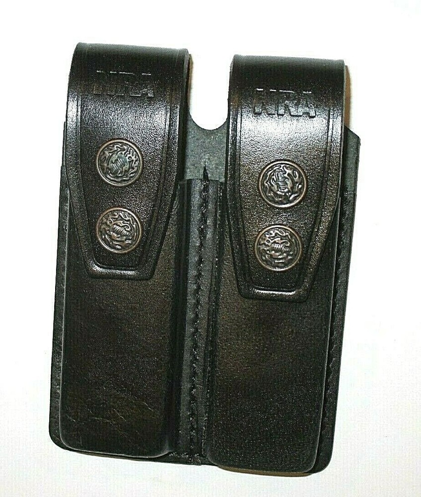 Leather Double Magazine Case  SINGLE STACK .45  -  1911 magazines - (003NR)