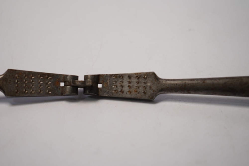 Vintage 5 1/2" Solid Cast Metal Hand Held Nutcracker Heavy Duty Retro Kitchen