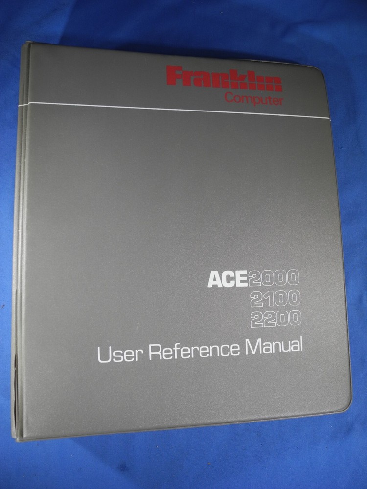 Vintage Computer Franklin ACE 2000, 2100, 2200 User Reference Manual