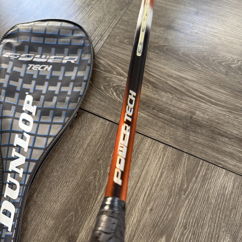 Dunlop orange Squash Racket power tech 500cm2 bag