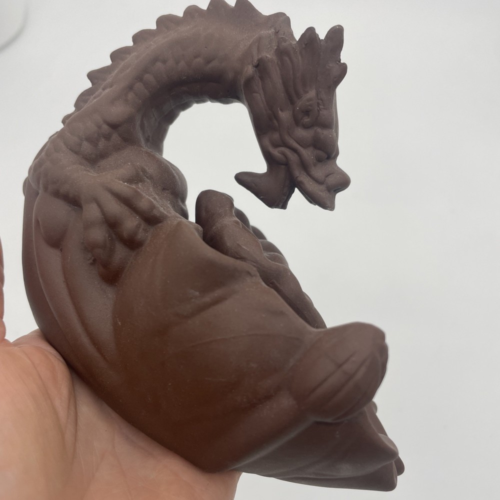 Dragon Brown Pottery Intense Holder 6”