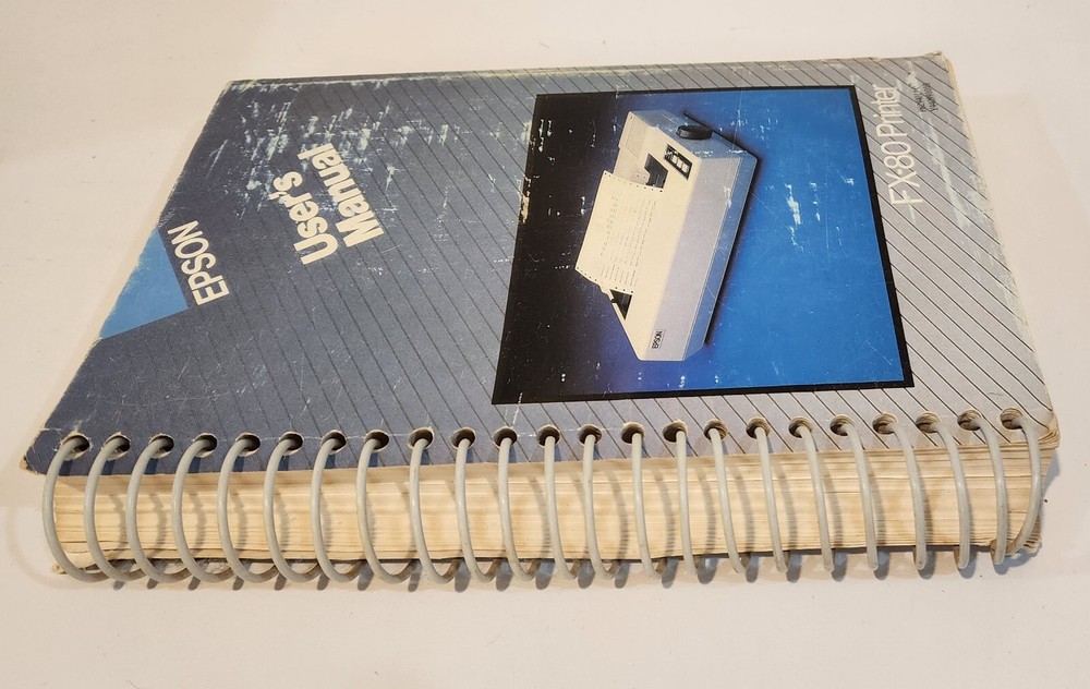 Vintage EPSON Users Manual FX-80 Dotmatrix Printer Computer Book 1983 Rare