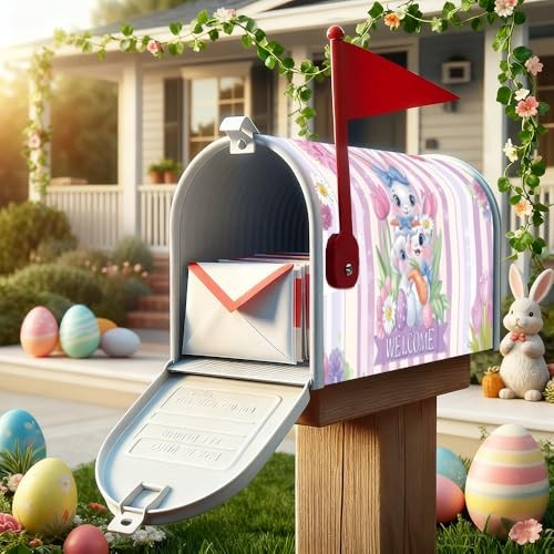 Mailbox Covers Easter Mailbox Covers Magnetic Standard 21*18in Easter Day -11