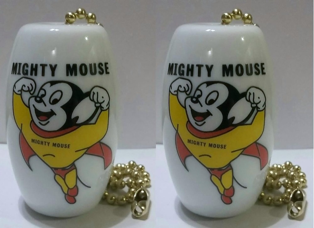 Set of 2 Mighty Mouse Ceiling Light / Fan Pulls