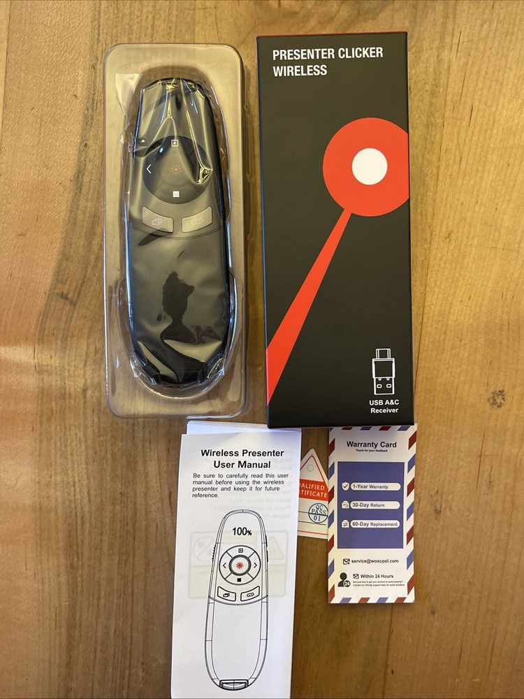 Wireless Presenter, Hyperlink Volume Control Presentation Clicker RF