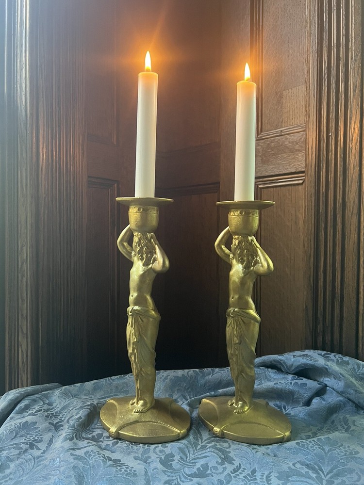 Antique Art Deco Mueller Candlesticks -