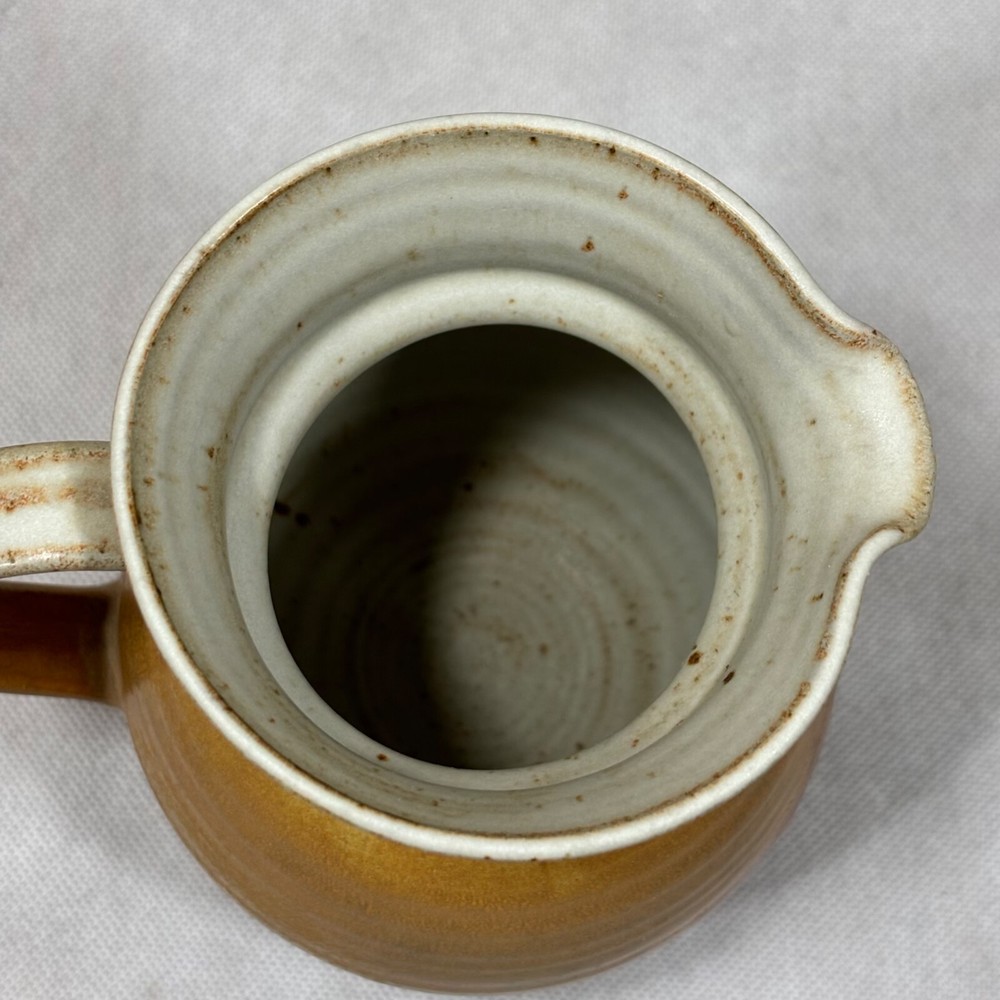 Signed Studio Pottery Multi-Color Pitcher 7"