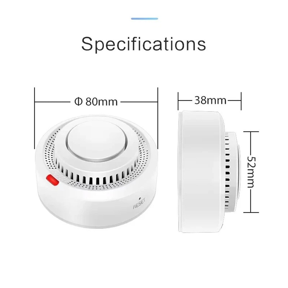 Tuya Smart WiFi Smoke Sensor Fire Protection 85dB Sound Security System Control