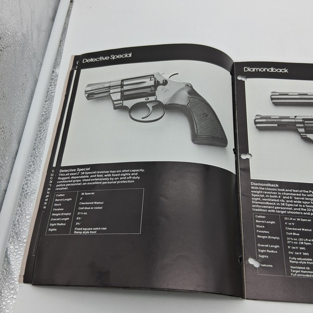 Vintage 1981 COLT FIREARMS 24 Page Catalog Dragoons Navy Python Army Diamondback