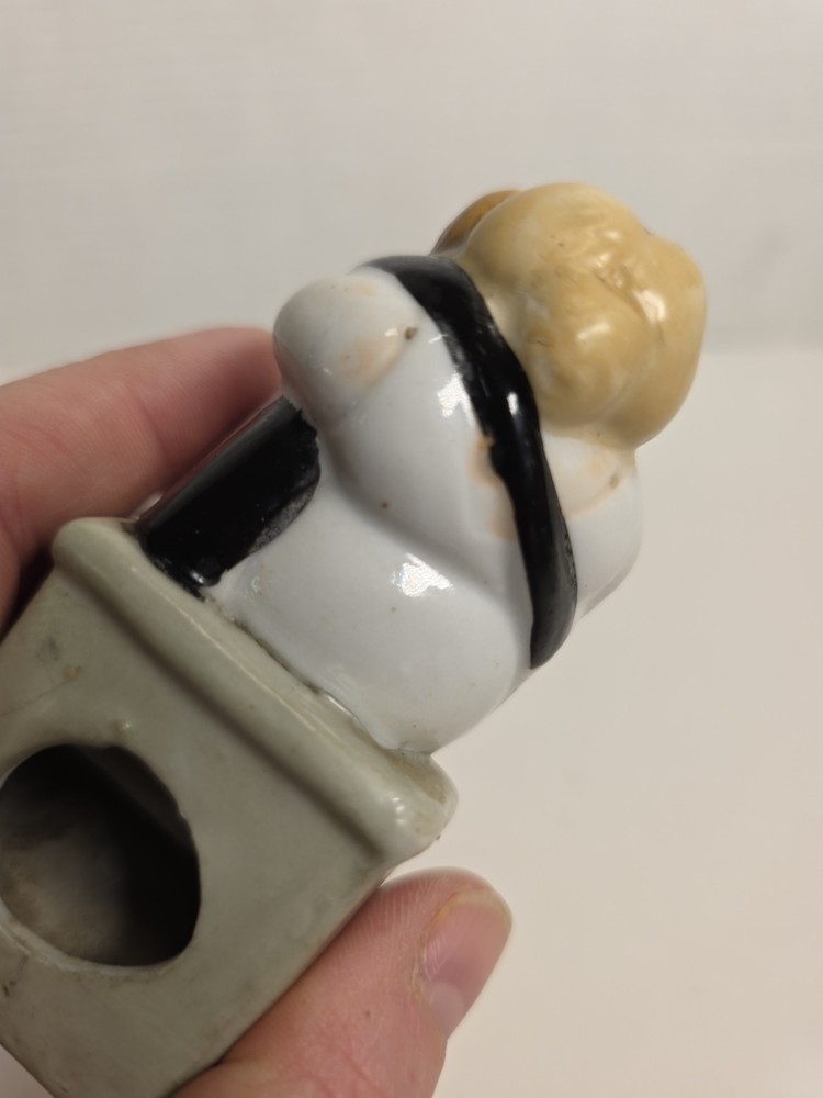Vintage Ceramic Ring Dish Holder Fat Lady