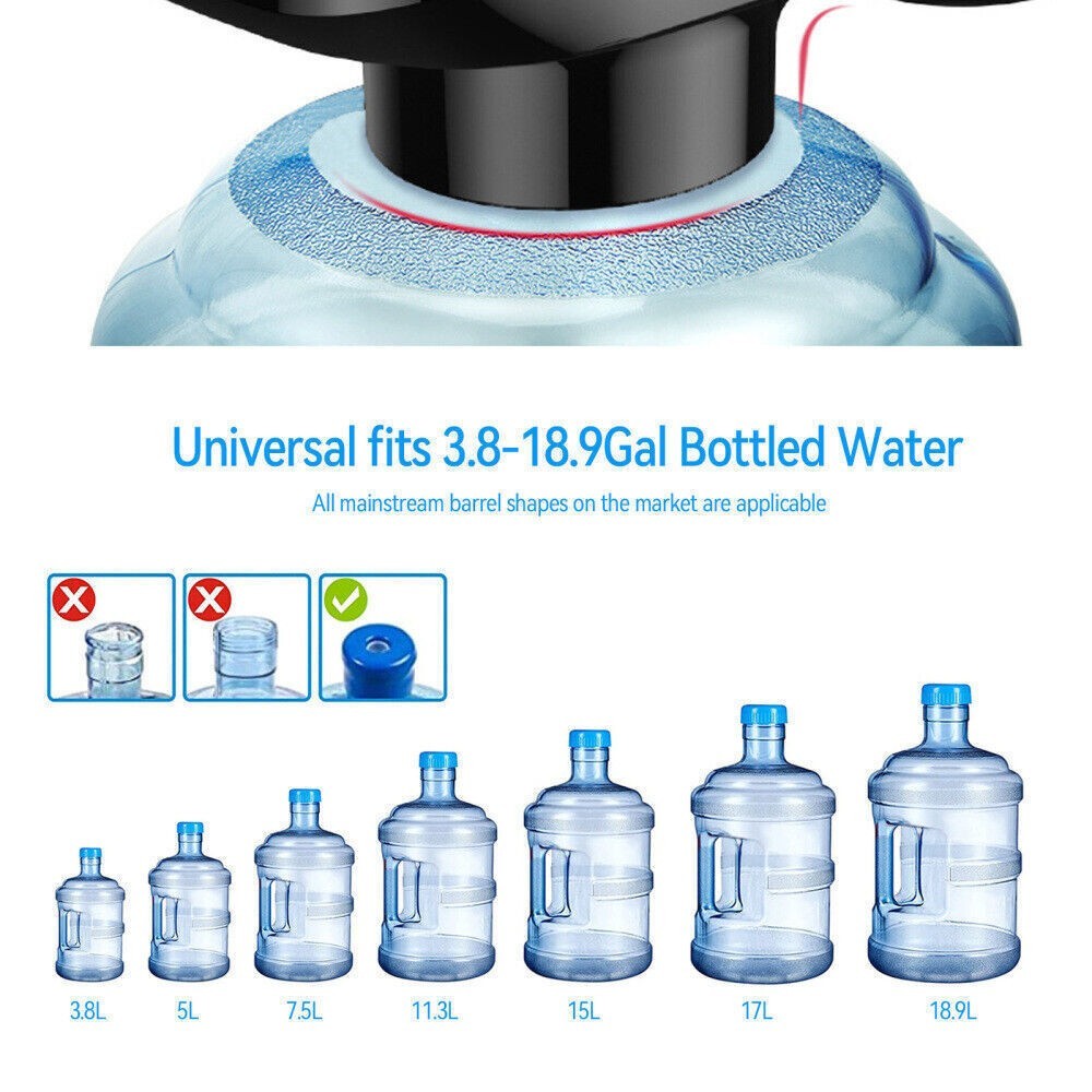 USB 5 Gallon Water Bottle Switch Pump Electric Automatic Universal Dispenser