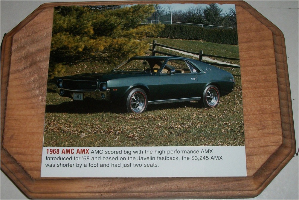 1968 AMC AMX Car Plaque
