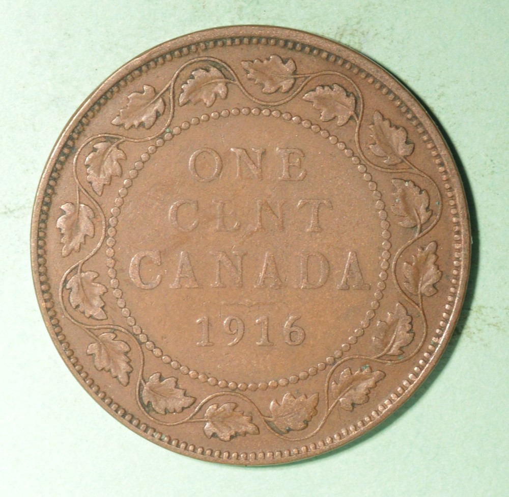 1916 - Canada Large Cent  - INV# X-147