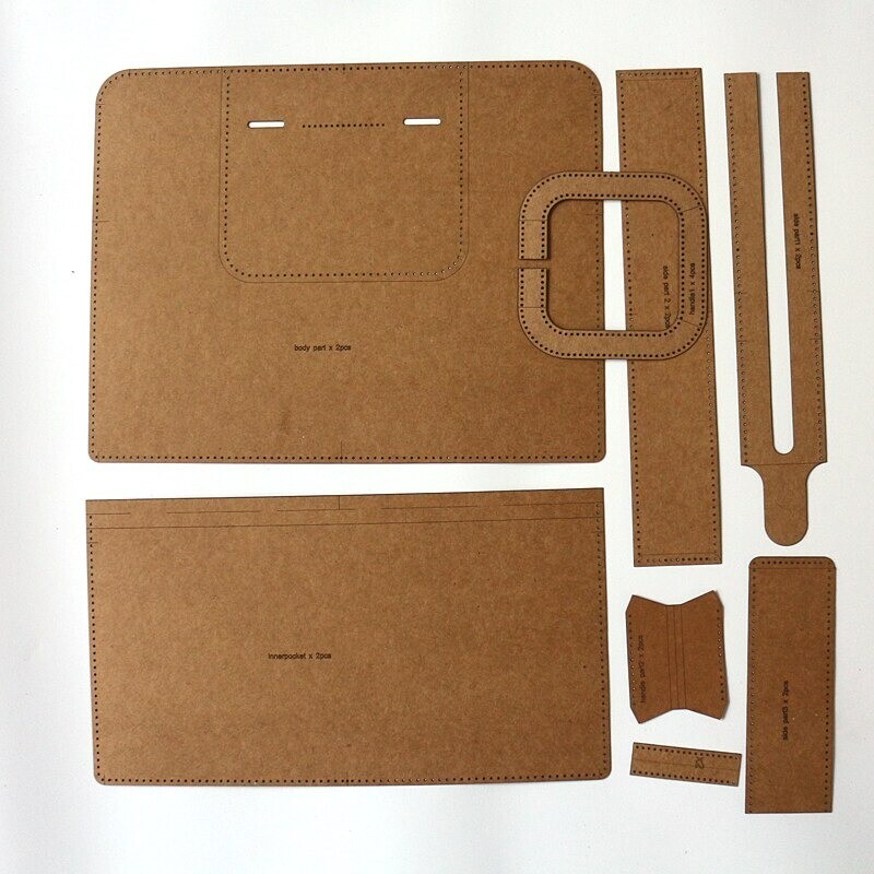 Suitcase DIY Template Sewing Pattern Leather Crafts Kraft Cutting Stencil