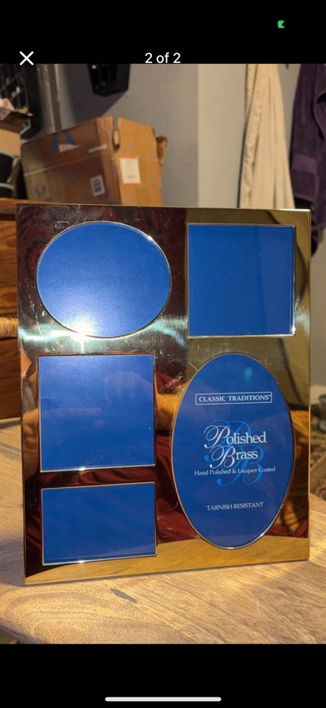Semi scratched up multiple picture gold frame