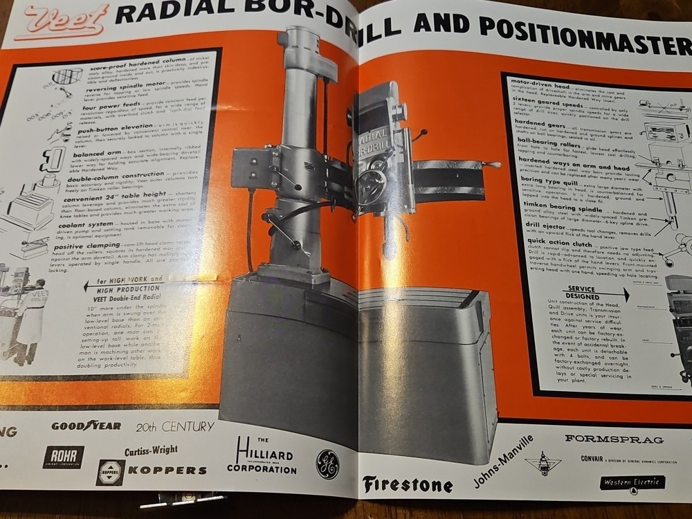 VEET MACHINE CATALOG RADIAL BOR DRILL POSITIONMASTER