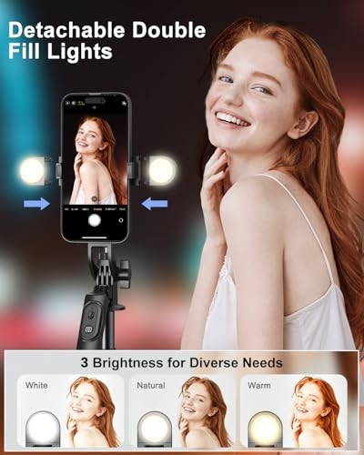 71" iPhone Tripod with Light - Lighted Tripod for iPhone