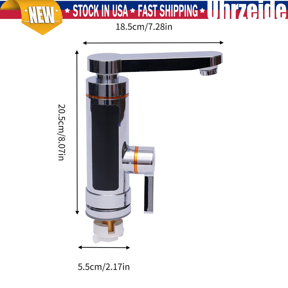 3000W Electric Hot Water Heater Faucet Tankless Instant Kitchen Bathroom Tap
