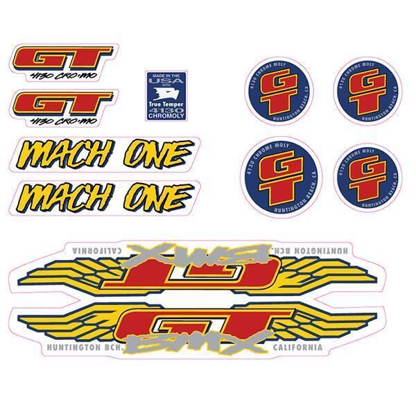 1993 GT BMX - Mach One - For Black frame - decal set
