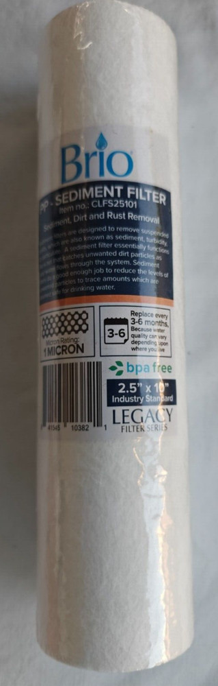 Brio PP - Sediment Filter, CLFS25101, 1 Micron