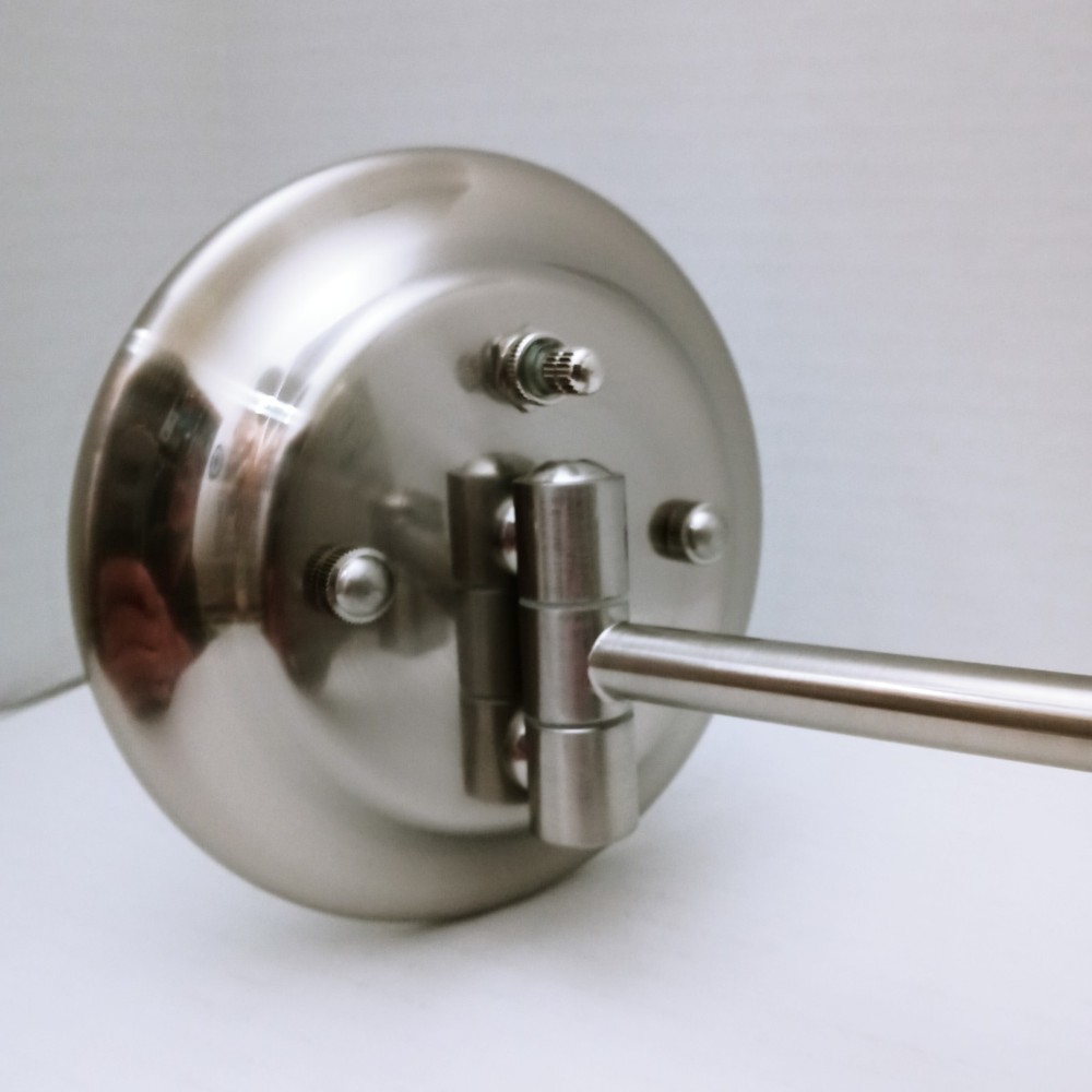 Kimball & Young 5X Round Lighted Mirror Wall Mount Chrome Single Side Open Box