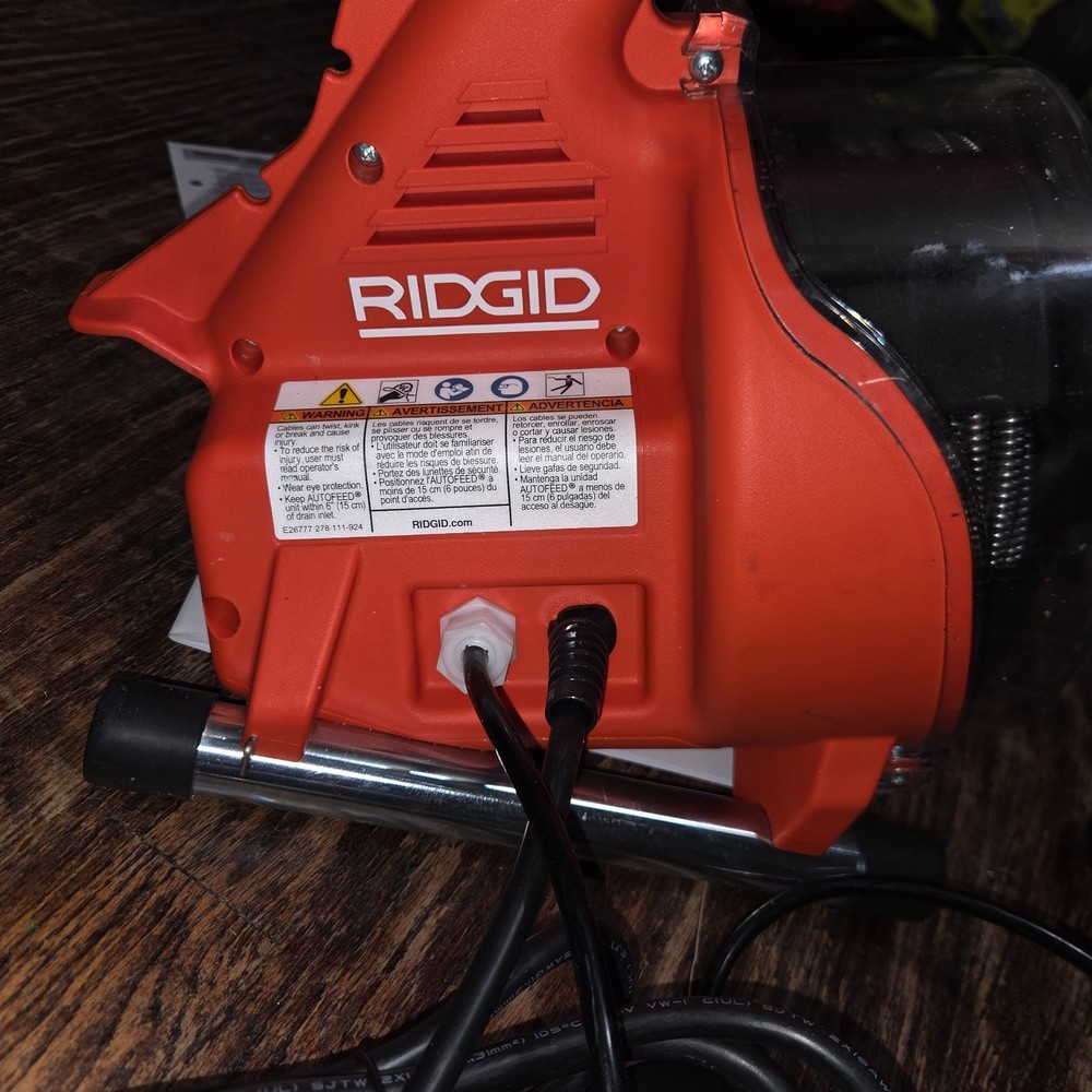 RIDGID PowerClear Drain Cleaning Machine - Red/Black
