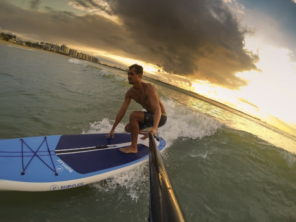 Inflatable Paddle Board crossover 10'2 with pump backpack paddle and leash