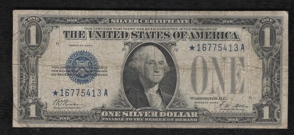 1928-A *Funny Back Star* $1 Small Silver Certificate