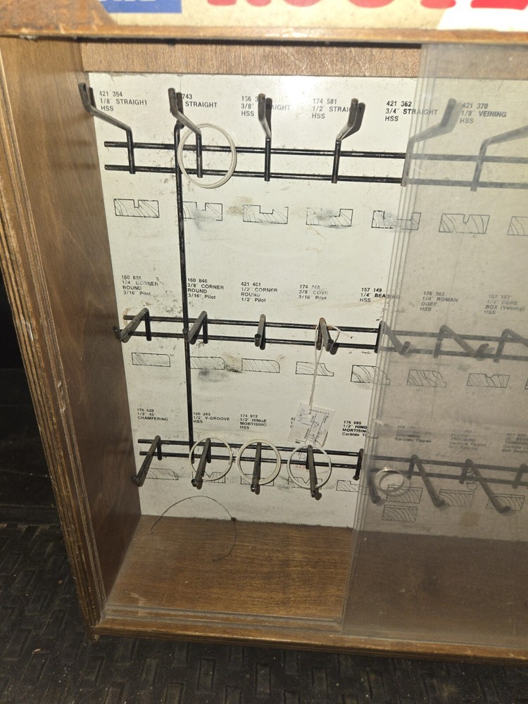Vintage Router Bits Display Case Used.