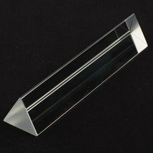 6in" 150mm Optical Glass Triangular Prism Teaching Light Spectrum Physics USA