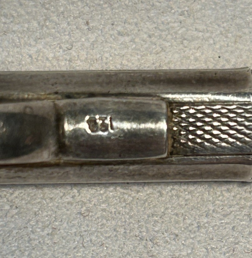 Antique 830 Silver Mechanical Pencil Engraved