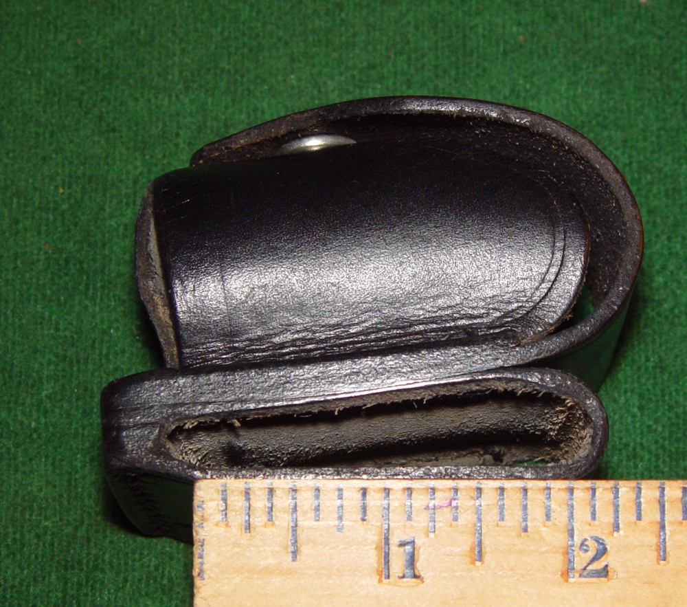 SHURIKEN Black Leather Single Speed Loader Case Model S-257