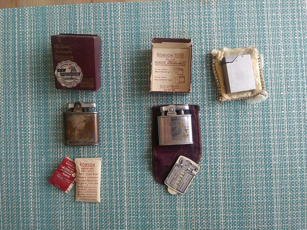 Vintage RONSON LIGHTERS and 1 unmarked lighter LOT
