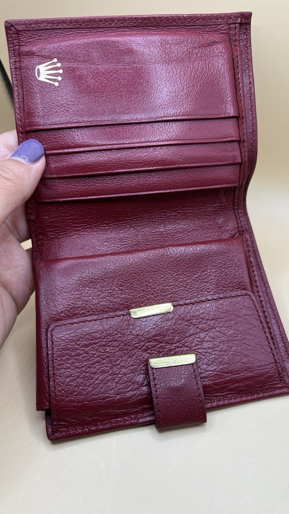 Vintage Rolex Red Leather Wallet