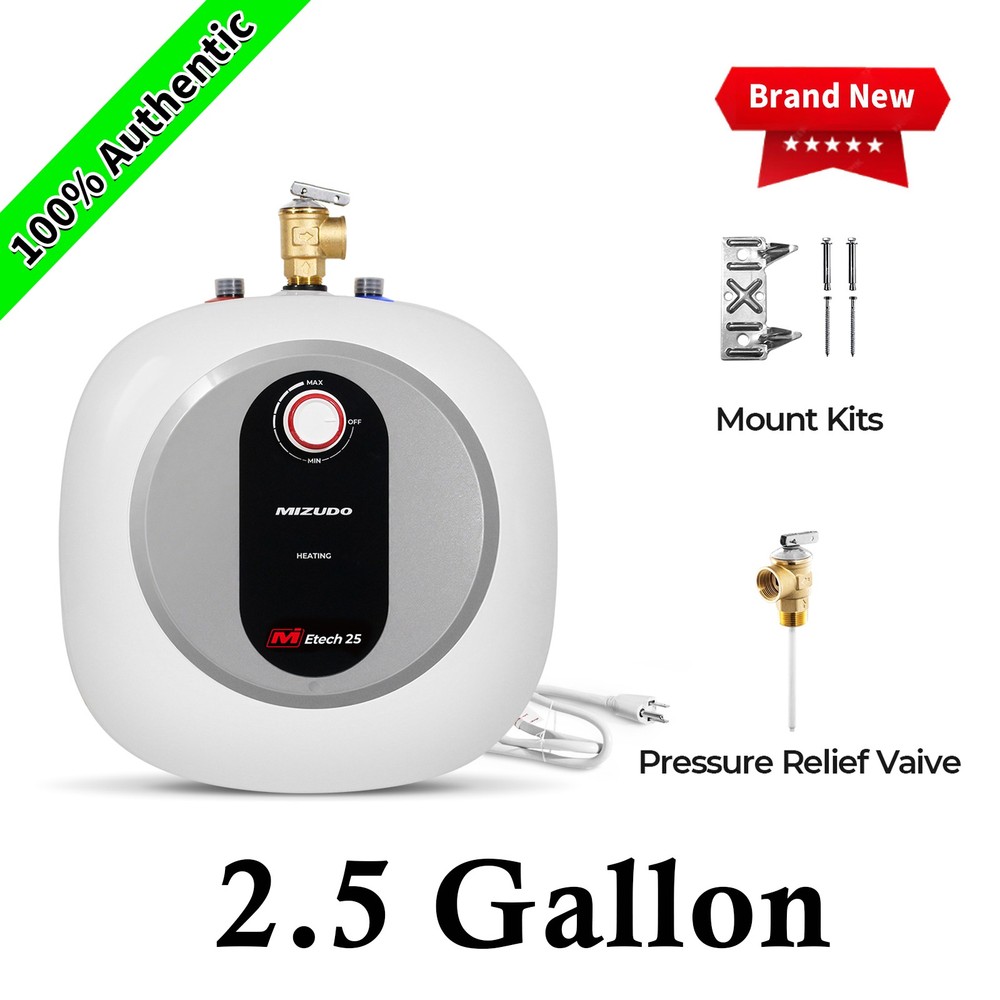Instant Hot Water Heater 2.5 Gallon Electric Mini-Tank, Under Sink & Compact