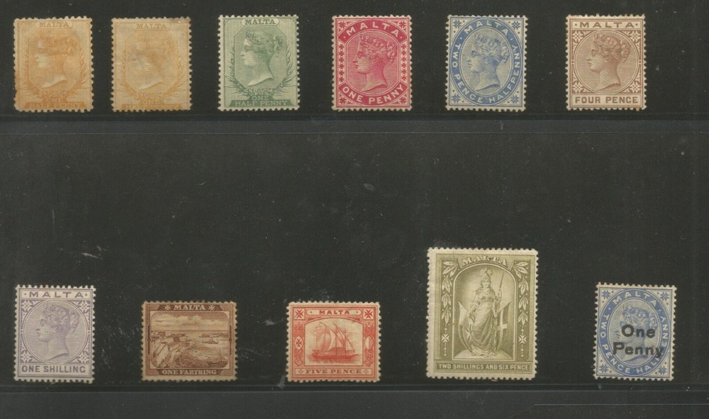 MALTA   mounted mint Victorian selection to 2/6d cat £475 minimum