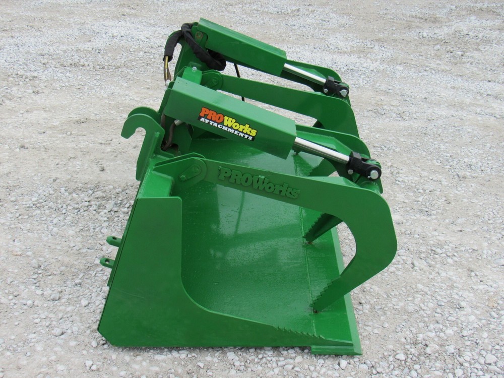 66″ Compact Tractor Solid Bottom Bucket Grapple Fits John Deere Tractor Loader