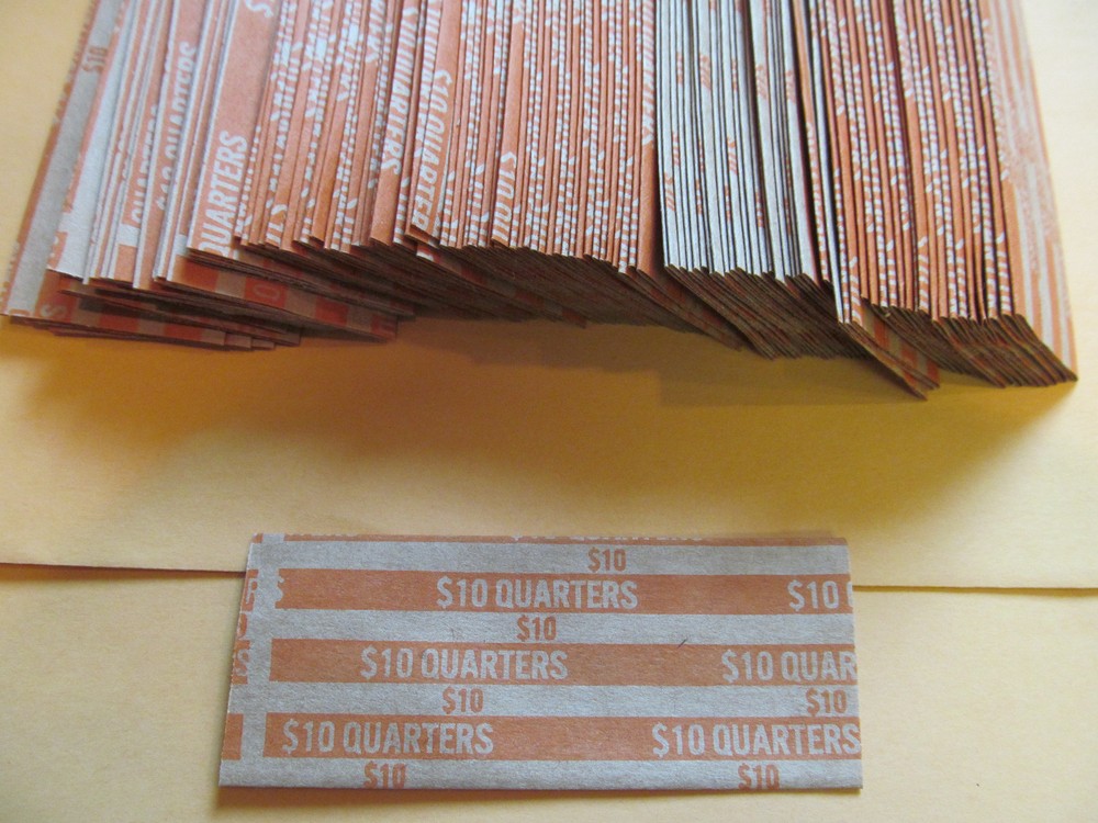 200 FLAT COIN WRAPPERS "QUARTER"
