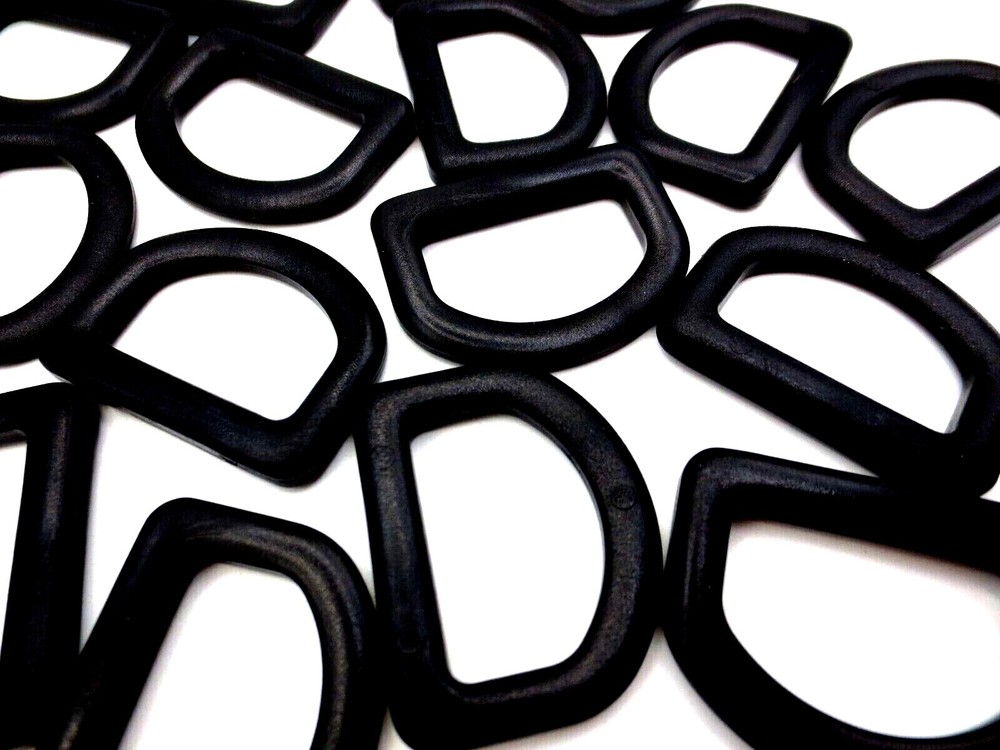 1" 25mm Wide Fit D Ring Plastic for Strap Clip Cord Webbing Sling Pack DURABLE