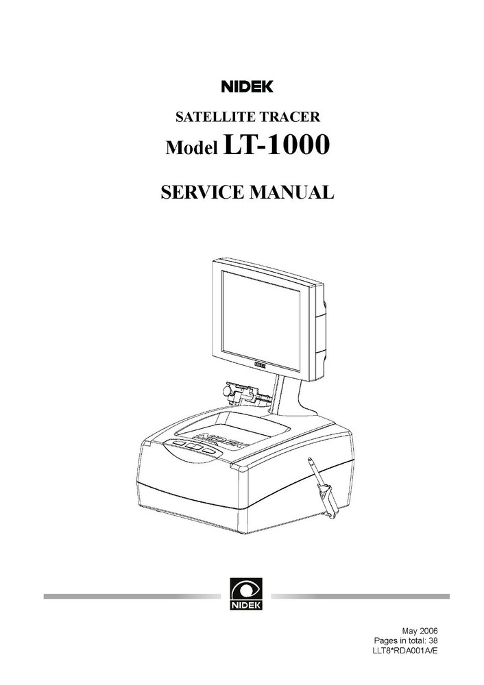 Santinelli Nidek LT 1000 Technical Service Manual