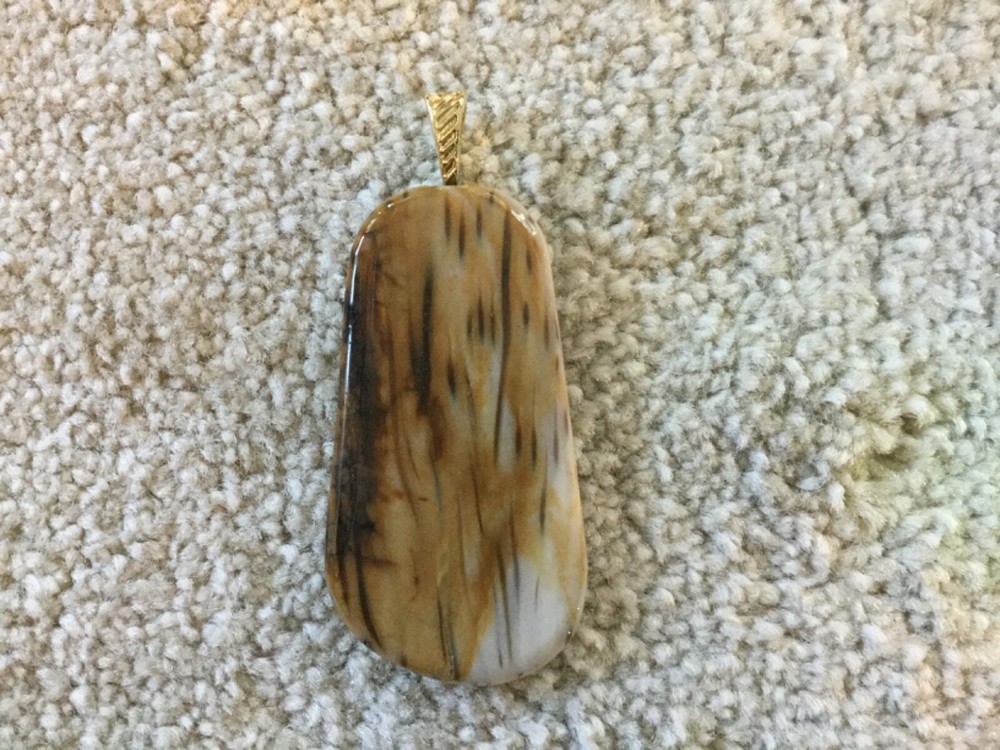 Vintage Agate Earth Tones Pendant