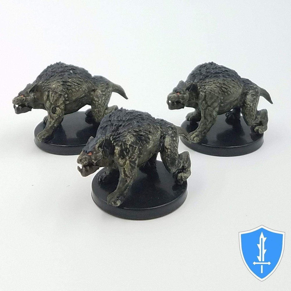 Trollhound x3 - Kingmaker #17 Pathfinder Battles D&D Troll Hound Miniature